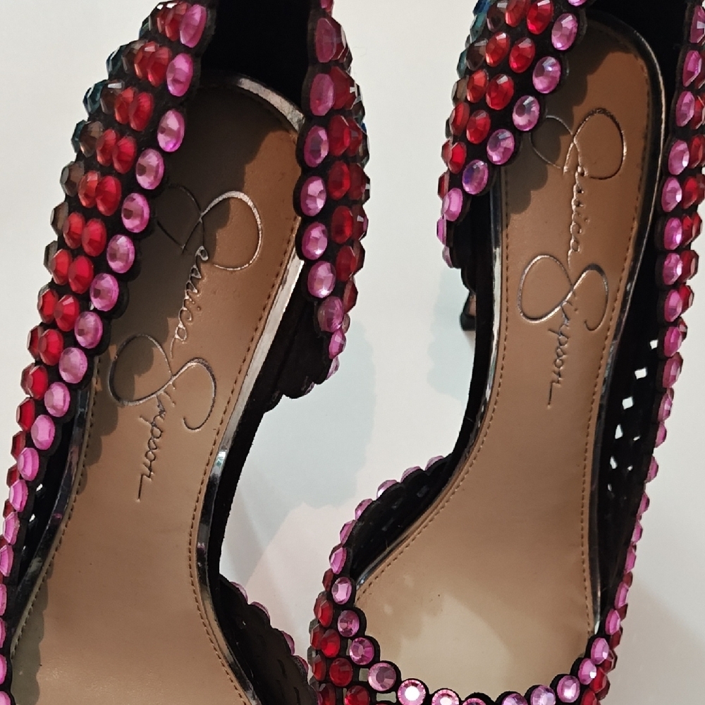 Jessica Simpson Colorful Embellished Heels - Picture 2 of 5